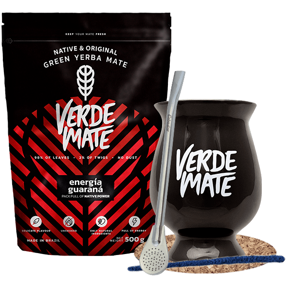 Aloitussetti Bombilla Mate Cup + mate tee Verde