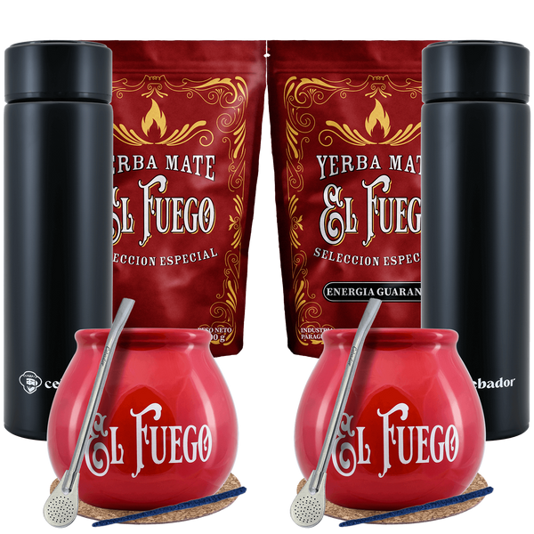 Yerba Mate El Fuego termospullosetti kahdelle 1kg