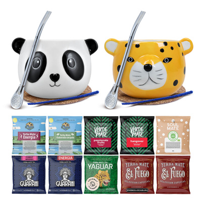 Yerba Mate setti KAHDELLE Calabash Bombilla