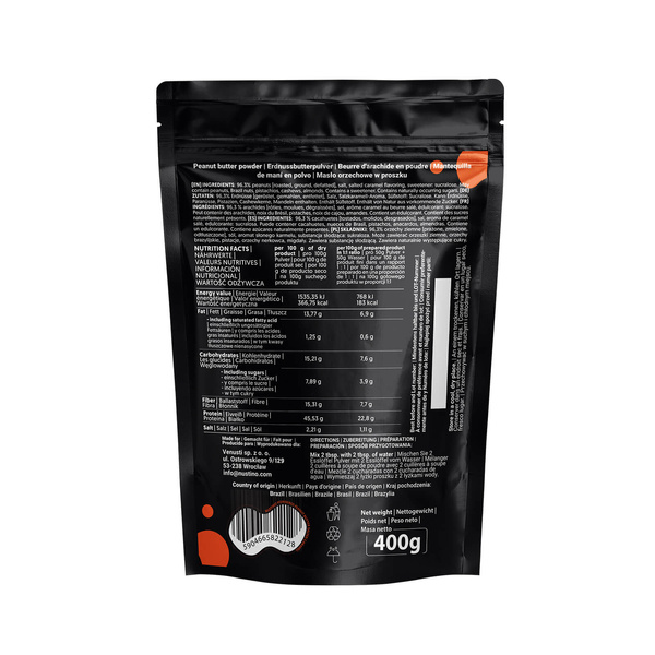 Nustino – Maapähkinävoi jauheena – Salty Caramel (ei lisättyä sokeria) 400 g