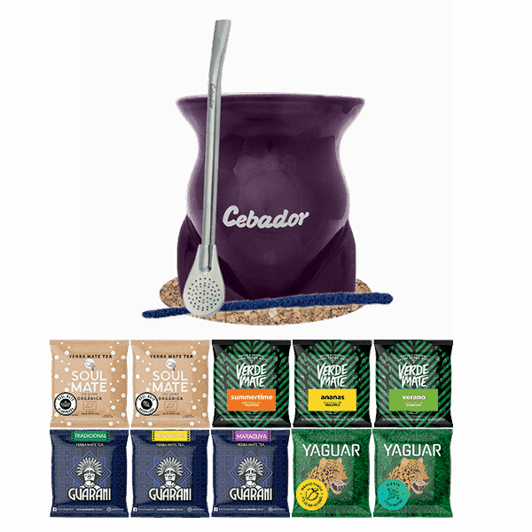 Yerba Mate setti 10x50g Calabash + Bombilla