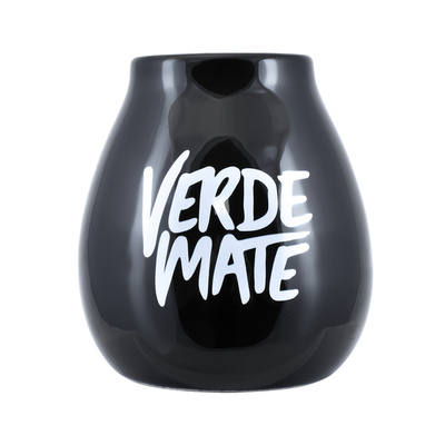 Keraaminen matekuppi Verde Mate -logolla (musta) 350 ml
