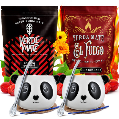 Yerba Mate setti kahdelle Calabash Bombilla 1000g