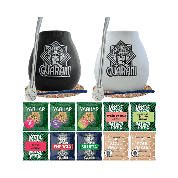 Yerba Mate setti 500g Mate Gourd x2 Bombilla 10x50g