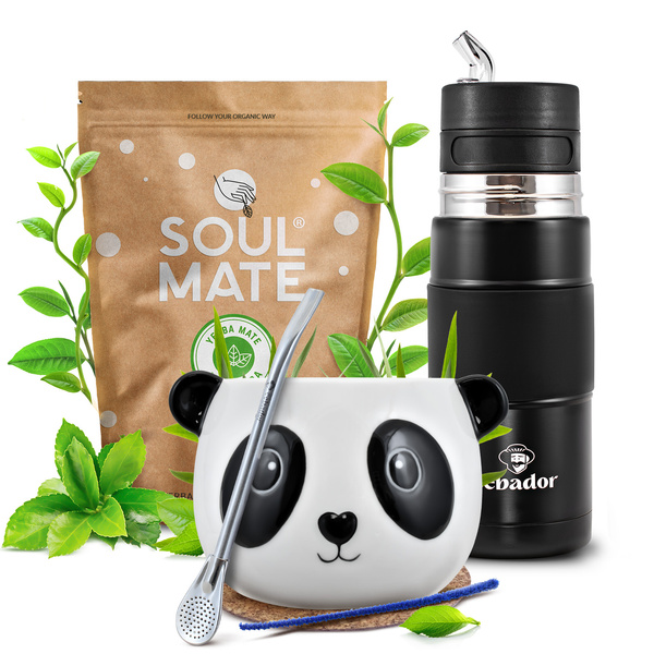 Yerba Mate Set Soul Mate Elaborada 500g 0,5kg Yerbomos + Calabash + Bombilla