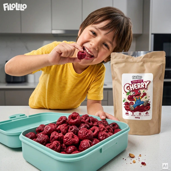 FiloLilo – Pakastekuivatut kirsikat (kokonaiset, kivettömät) 100 g