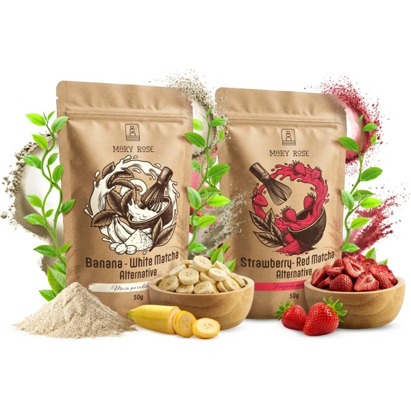 Värikäs matcha‑setti: Red Matcha + White Matcha