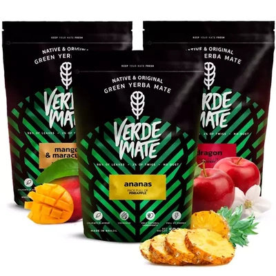 Yerba mate setti Verde Mate Green hedelmäinen 3x500 1.5kg