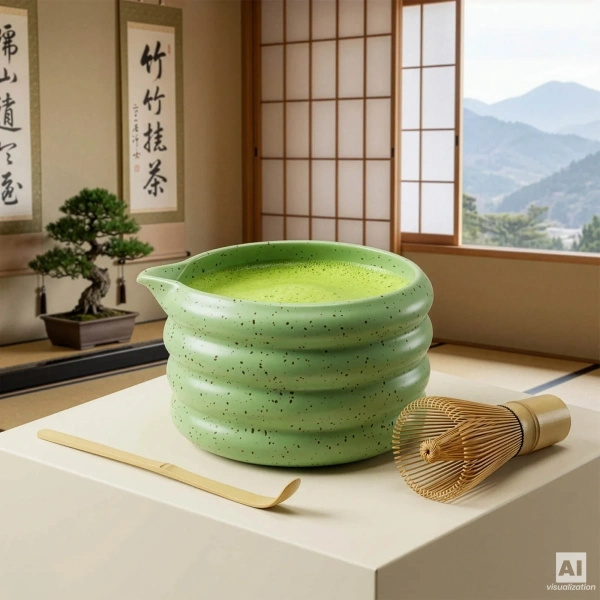 Lahjasetti: premium-matcha + matchawan + bambustarvikkeet