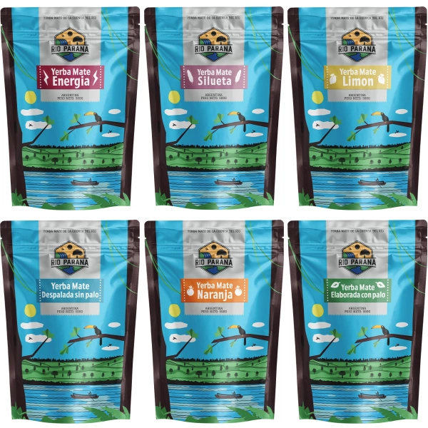 Sarja Yerba Mate Rio Parana eri lajeja 6x500g