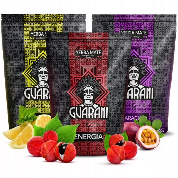 Yerba Mate Guarani 3x500g Erilaisia sekoituksia