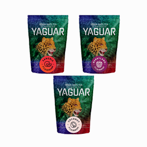 Trio yerba mate Yaguar aloitussarja aloittelijoille.