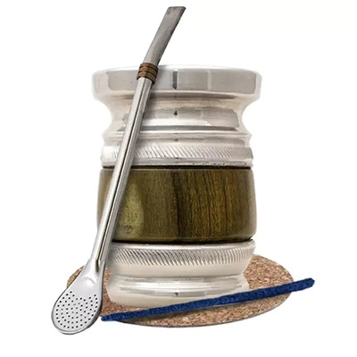 Yerba Mate tarvikesarja Palo Santo + Bombilla