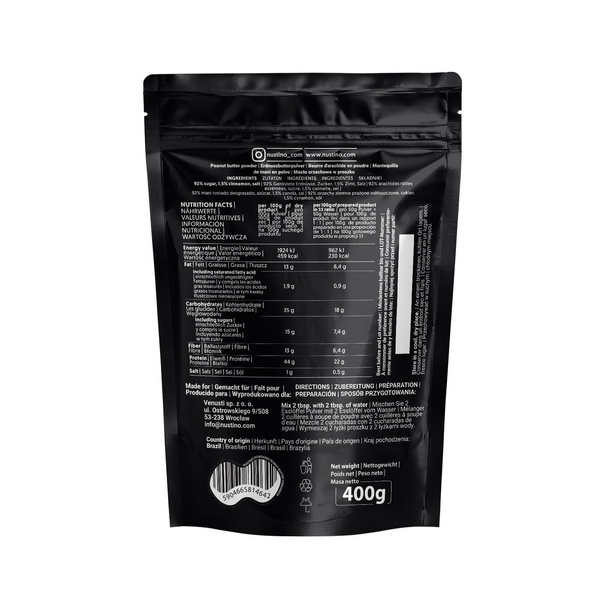 Nustino - maapähkinävoijauhe - kaneli 400g