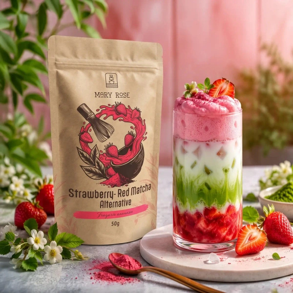 Setti värikkääseen Matcha Latteen: Matcha + Red Matcha + tarvikkeet