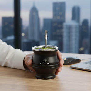 TermoColador - lämpökuppi yerba matelle - 190 ml (musta)