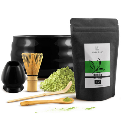 PREMIUM Matcha teen valmistussarja: 30g + tarvikkeet