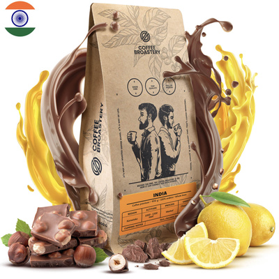Coffee Broastery - Koko papu kahvi Intia Karnataka Premium 400g