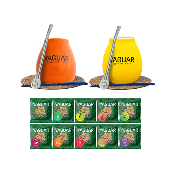 Setti 500g Yerba Mate Yaguar 10x50g + Mate-kurpitsa