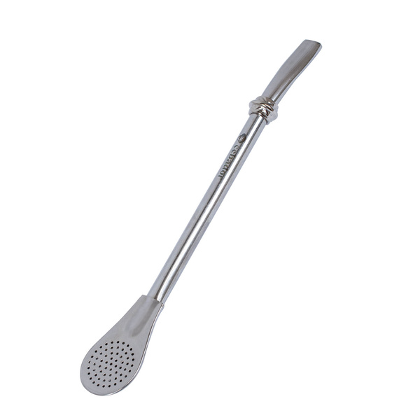 Bombilla LIZA hopeisella sormuksella