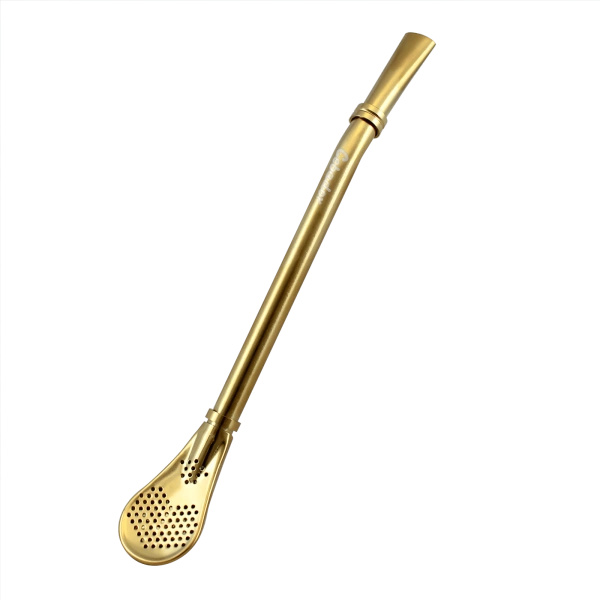 Palo Santo Mate Cup + Bombilla Gringo Gold