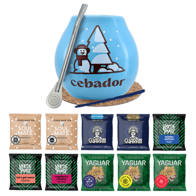 Yerba Mate Winer Set 10x50g Calabash + Bombilla