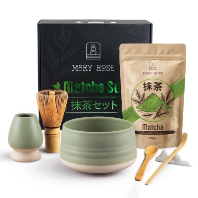Lahjasetti: matcha + matchawan + bambutarvikkeet