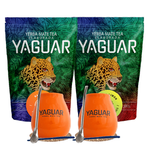 Yerba Mate setti Yaguar Naranja 500g + Yaguar Menta Limon 500g Yaguar Menta Limon 500g