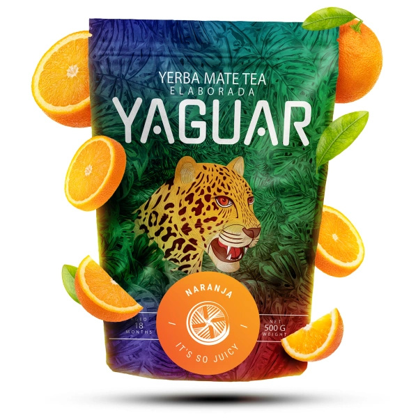 Yerba Mate setti Yaguar Naranja 500g + Yaguar Menta Limon 500g Yaguar Menta Limon 500g