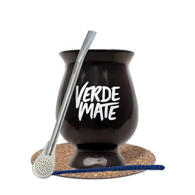 Aloitussetti Mate Cup/ Gourd + Bombilla 19cm Yerba Mate
