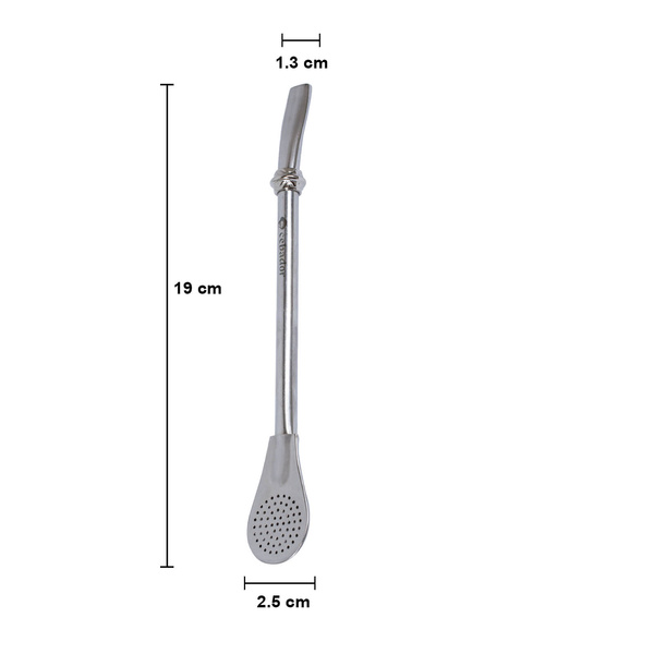 Bombilla LIZA hopeisella sormuksella
