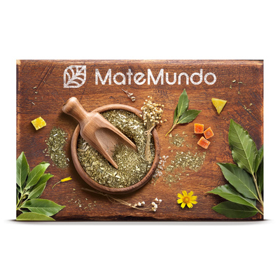 Jääkaappimagneetti, jossa on MateMundon logo