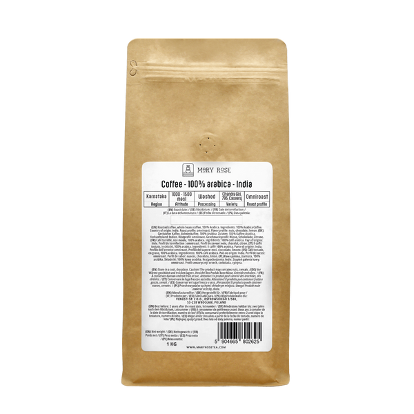Mary Rose - koko papu kahvi Intia Karnataka premium 1kg
