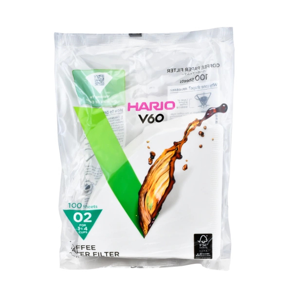Paperisuodattimet Hario V60-02 tiputtimeen (100 kpl)