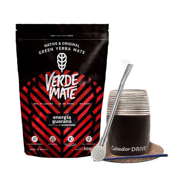 Set mate tee Energia 500g Gourd Bombilla