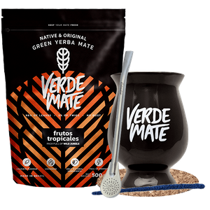 Starter set  Bombilla Mate Cup +  mate tea Verde
