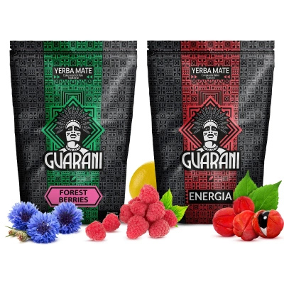 Yerba Mate Guarani Hedelmä- ja energiasetti 2x500g