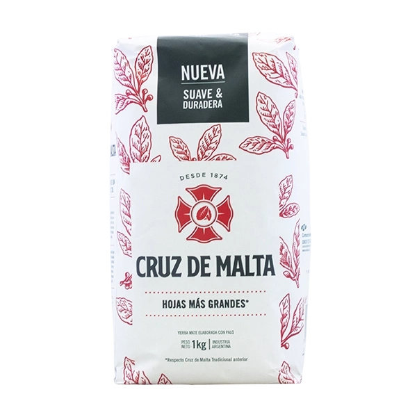 Yerba Mate Elaborada -setti: El Fuego 1kg + Cruz de Malta 1kg