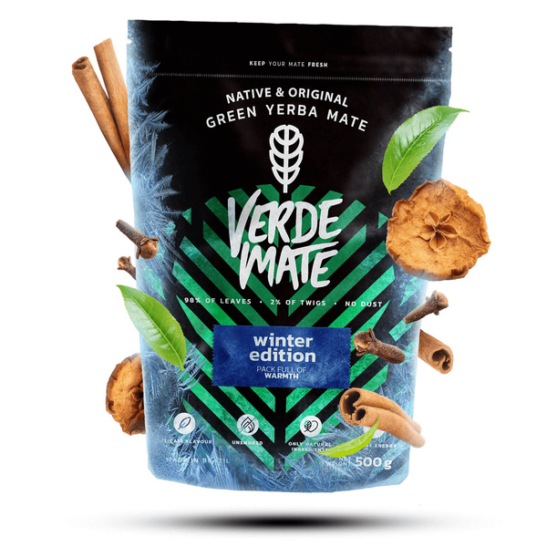 Yerba Mate Winter set Verde Mate El Fuego 2x500g + tarvikkeet