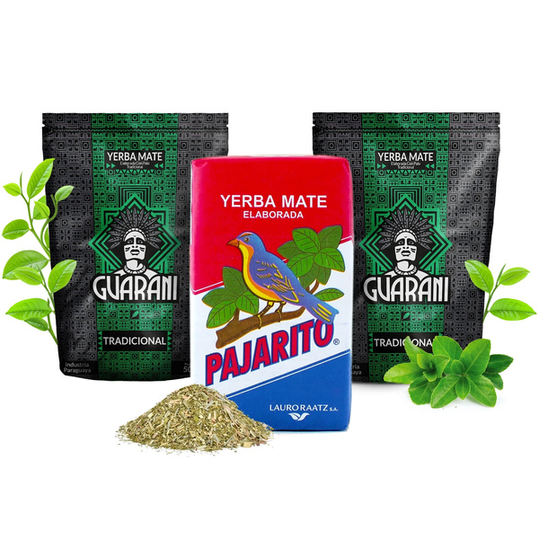 Yerba Mate Elaborada -Setti: 2x Guarani + 1x Pajarito