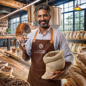 Coffee Broastery - Koko papu kahvi Intia Karnataka Premium 1kg