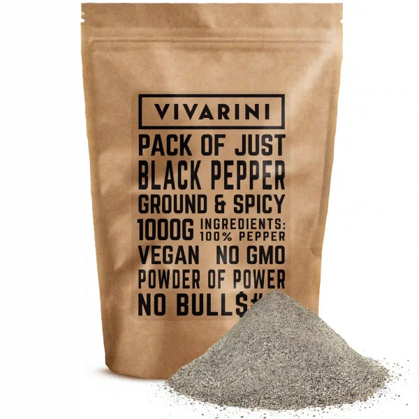 Vivarini - Mustapippuri (jauhettu) 1kg