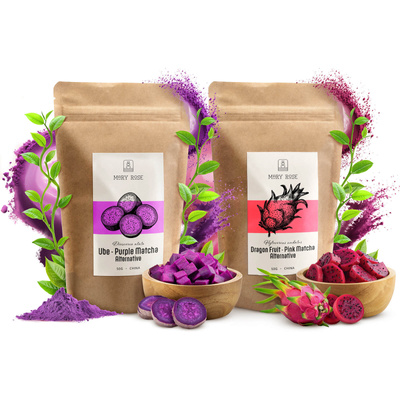 Värikäs matcha‑setti: Pink Matcha + Purple Matcha