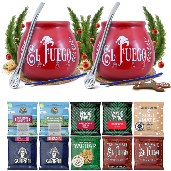 Yerba Mate setti KAHDELLE Calabash Bombilla
