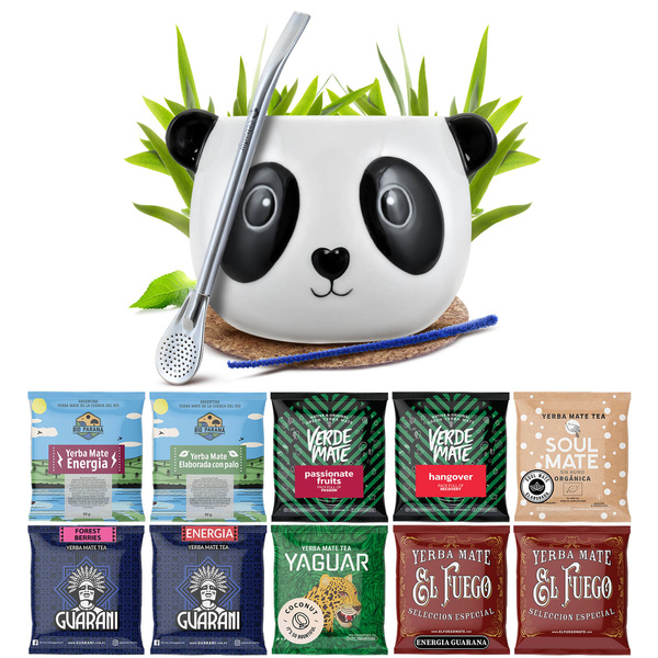 Yerba Mate 10x50g 500g näytesetti + tarvikkeet