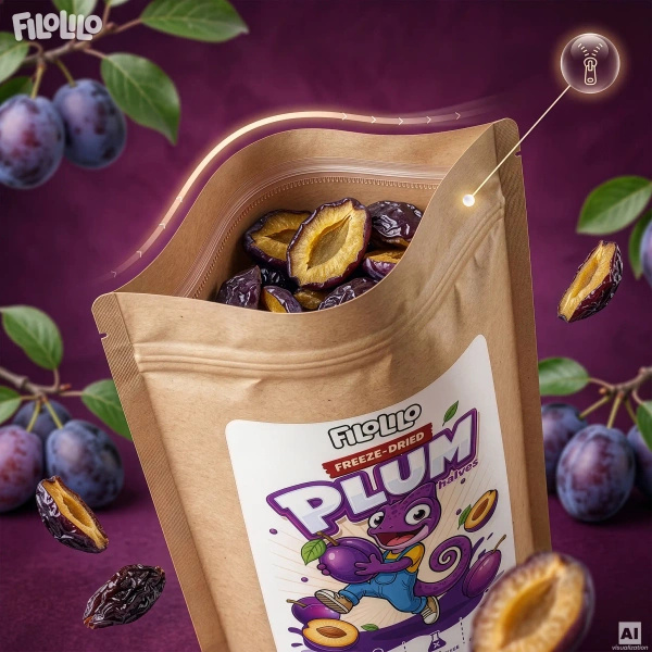 FiloLilo – Pakastekuivatut luumut (puolikkaat) 20 g