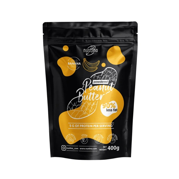 Nustino – Maapähkinävoi jauheena – Banana (ei lisättyä sokeria) 400 g