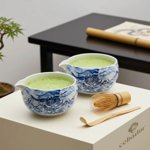 Seremoniallinen setti matcha-teen valmistukseen: japanilainen luomu matcha 30g + tarvikkeet