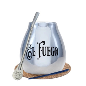 Yerba Mate BIG calabash bombilla hopea El Fuego