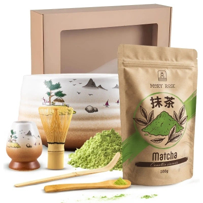 Matcha teen keittäminen lahjasetti